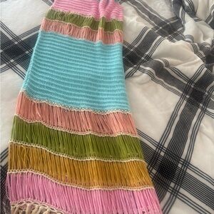 MARBLE Colorful Knit Maxi Skirt